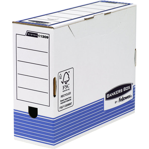 Boite archives bankers box dos 10cm-lot de 10-montage automatique