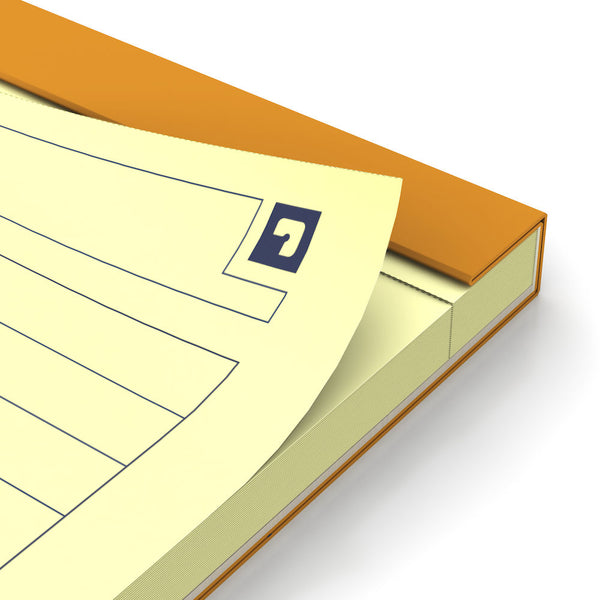 Bloc de bureau 210x315 160 pages- perforées -ligné jaune