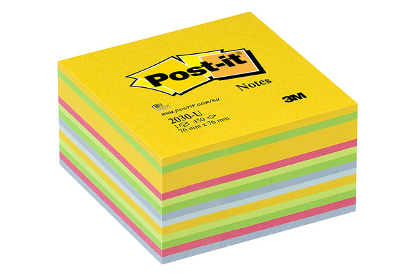 Cube de Notes Adhésives Post-it® 450F - Couleurs Énergisantes