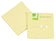 Bloc repositionnable 76x76 100feuilles jaune