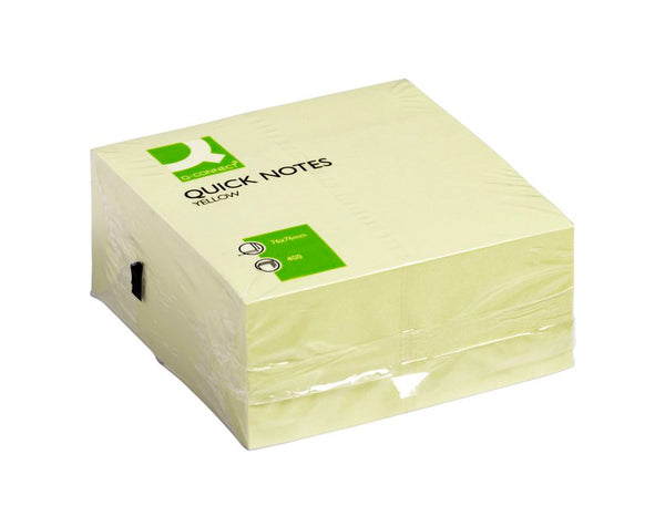 Bloc cube repositionnable 400 feuilles 76x76mm jaune