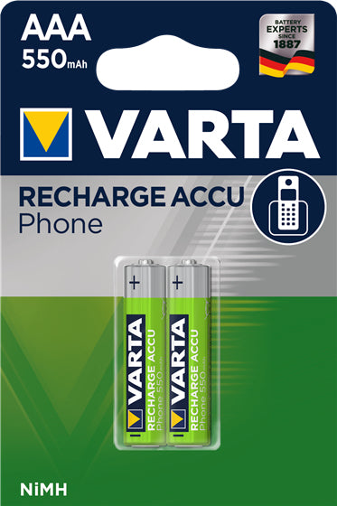 Piles Rechargeables AAA NiMH 2550mAh - Pack de 2