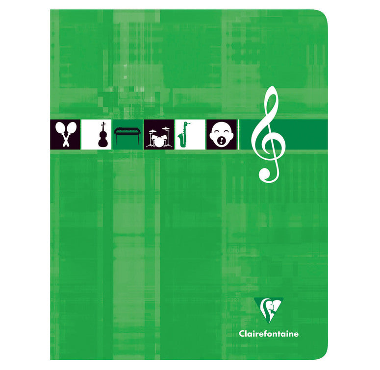 Cahier de musique Clairefontaine 17x22 cm - 56 pages grands carreaux