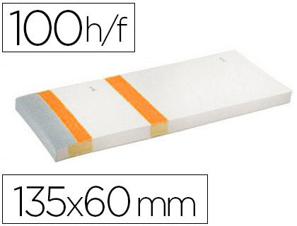 Bloc vendeur à souche numeroté -100feuilles orange