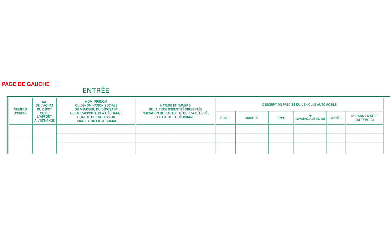 Registre exacompta ref 4441