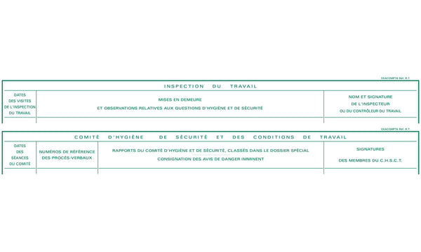 Registre inspection travail 6615