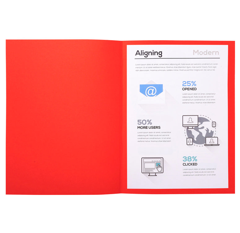 Chemises 170g standard paquet 100 rouge