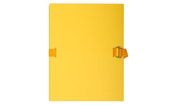 Chemise toile dos extensible rabat jaune