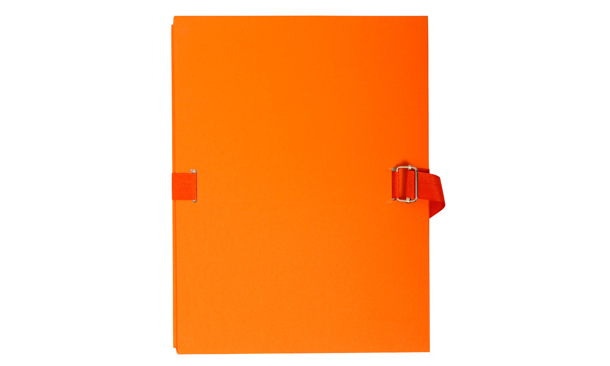 Chemise toile dos extensible rabat orange