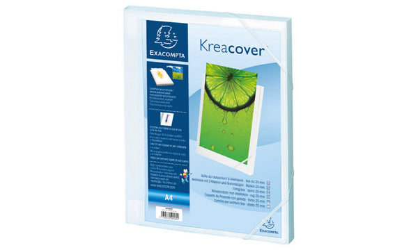 Boite de classement personnalisable kreacover dos 25 mm-blanc