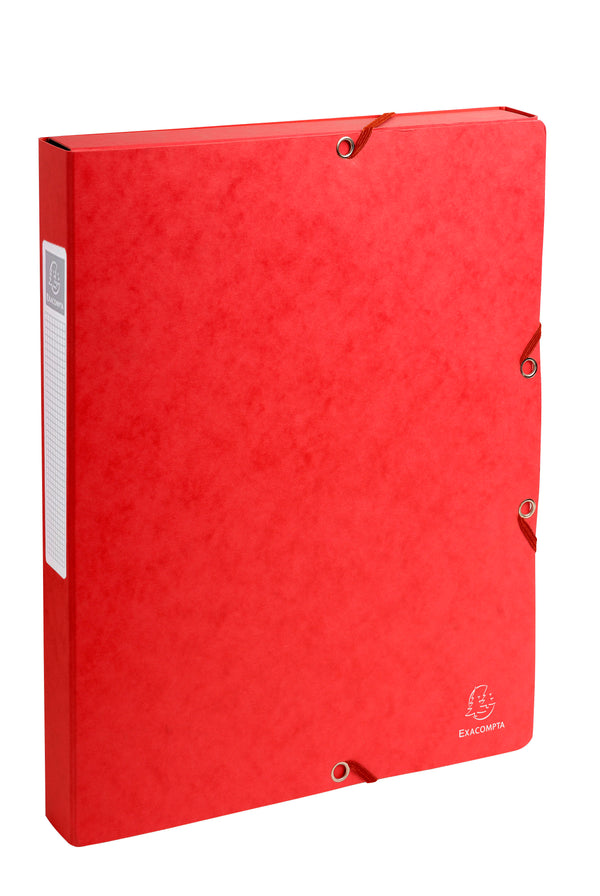 Boite de classement 7/10 dos 25mm rouge