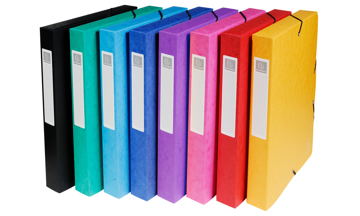Boite de classement exabox cl7/10 dos 40mm assorti x8