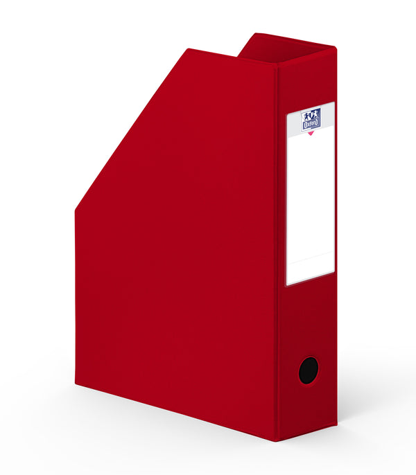 Boite de classement pan coupé dos 7cm-rouge