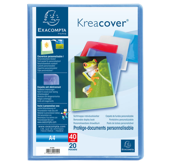 Protège document personnalisable kreacover 40vues- translucide