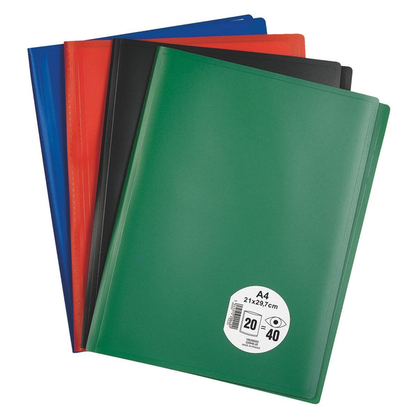 Protège-documents stand a4 polypropylène 20p/40vass