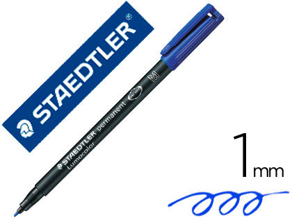 Marqueur permanent lumocolor m 317 bleu