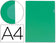 Pochette coin A4 polypro grainé 0.18mm - vert transparent