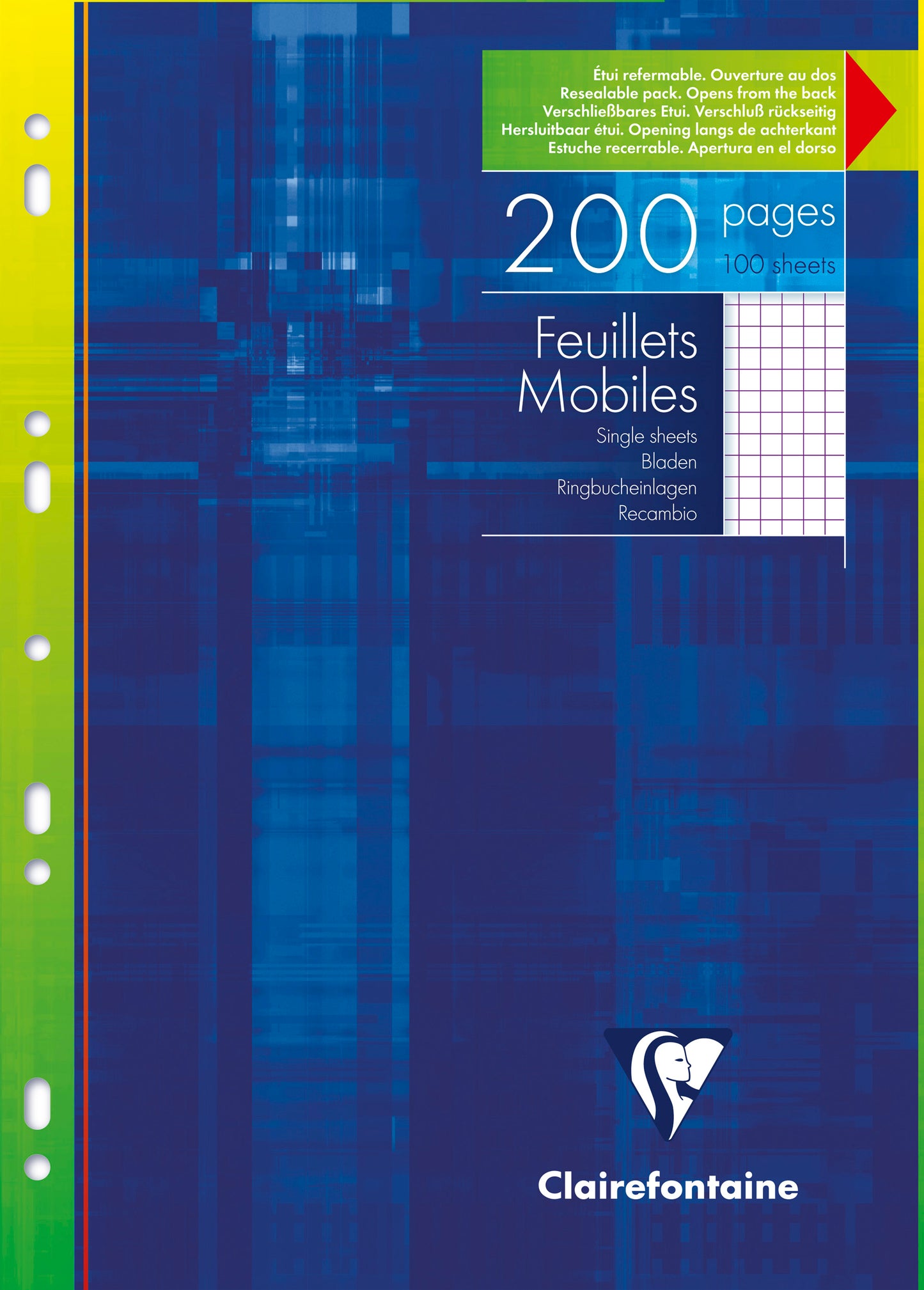 Feuillets mobiles perforé q5x5 a4 90g pq 200