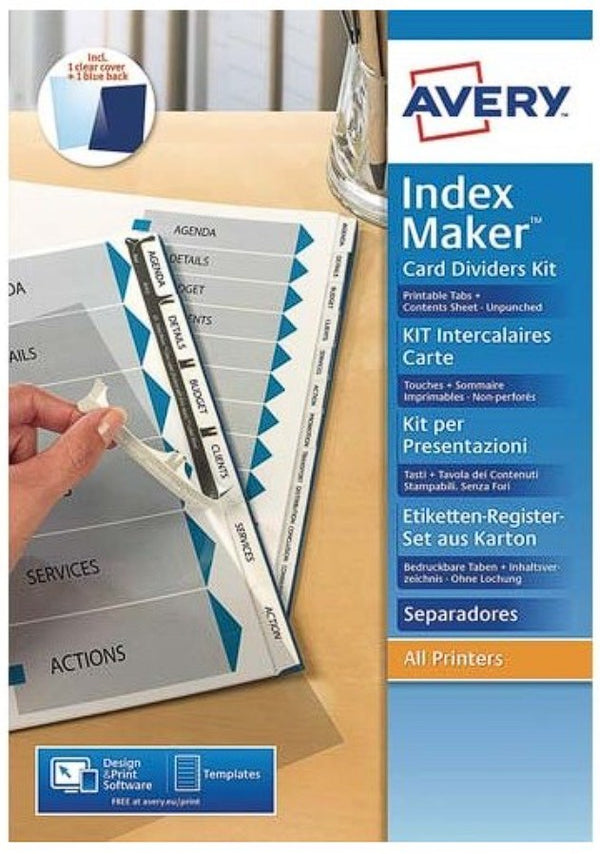 Intercalaires A4 personnalisables 6 positions index maker