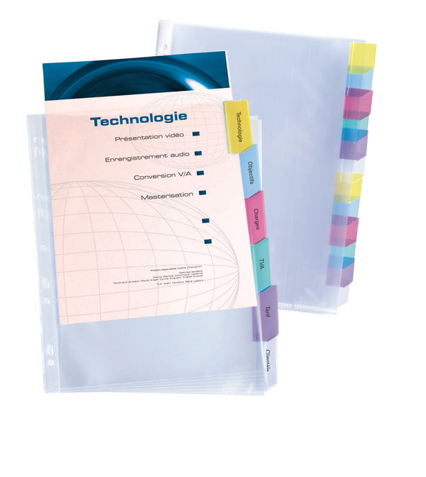 Intercalaires pochettes A4+12 posiions polypro