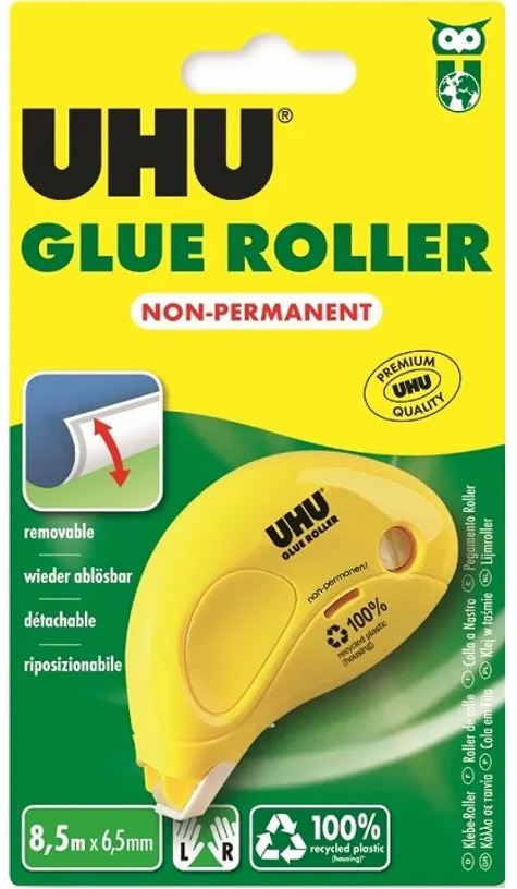 Colle roller repositionnable jet.d&c UHU blister de 1
