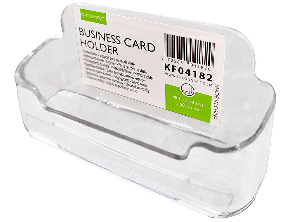 Présentoir carte de visite plastique transparent -10x5x5