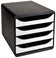Module de classement big box 4tiroirs- noir/blanc