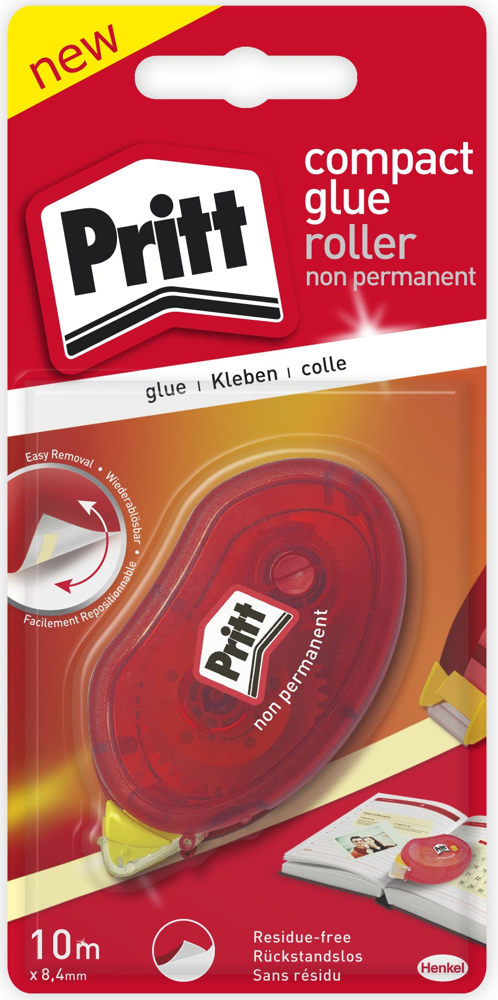 Colle Roller Repositionnable - 8,4mm x 10m - Pritt