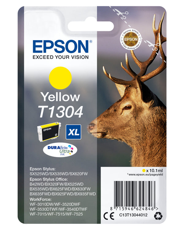 Cartouche d'encre Epson t1304 jaune xl - rendement élevé