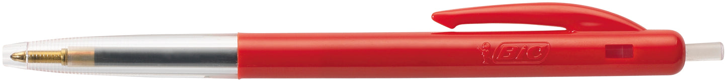 Stylo bille bic m10 clic ecriture moyenne rouge