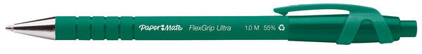 Stylo à bille rétractable Flexgrip - Vert, 1 mm