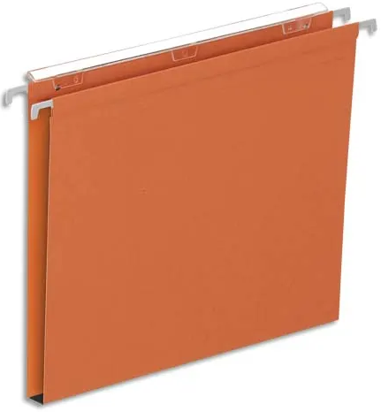 Dossiers suspendus éco tiroir fond 15mm orange- lot de 25