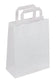 Sac kraft poignées plates 22X28X10- Blanc -lot de 50