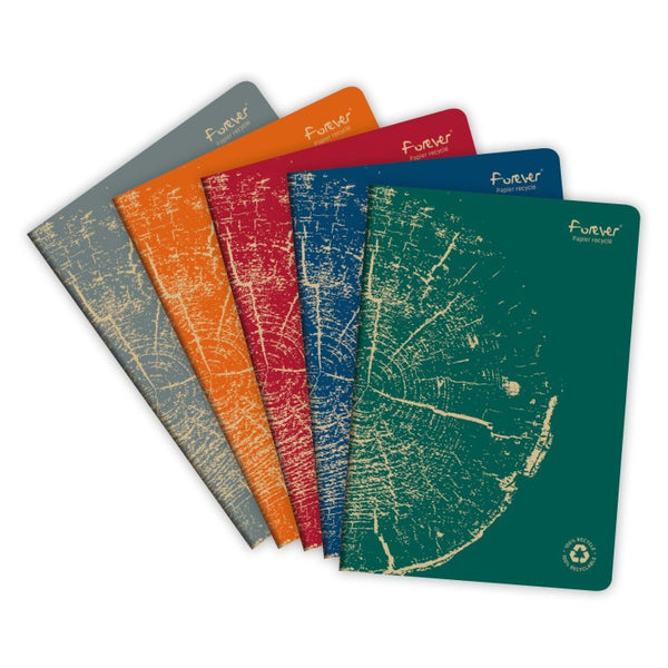 Cahier piqué FOREVER 100% recyclé A4 96 pages ligné