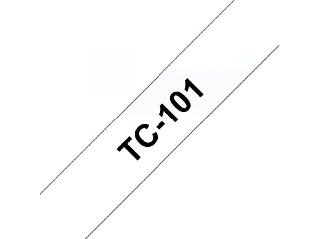 Ruban Brother TC101- 12mm - noir/transparent