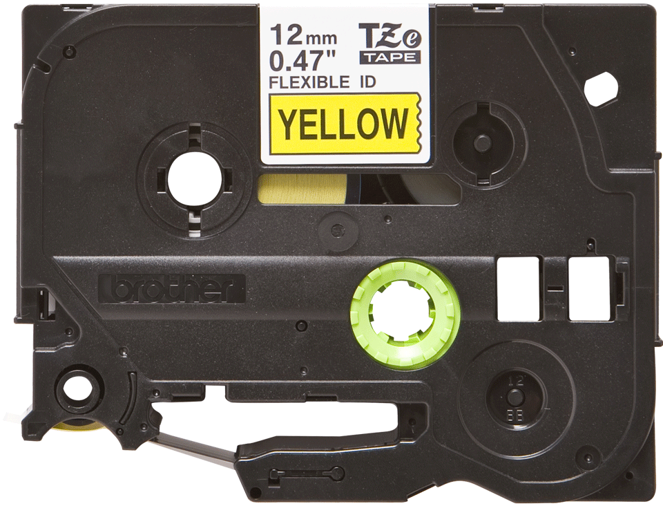 Ruban brother 12mm TZE631 - noir/jaune