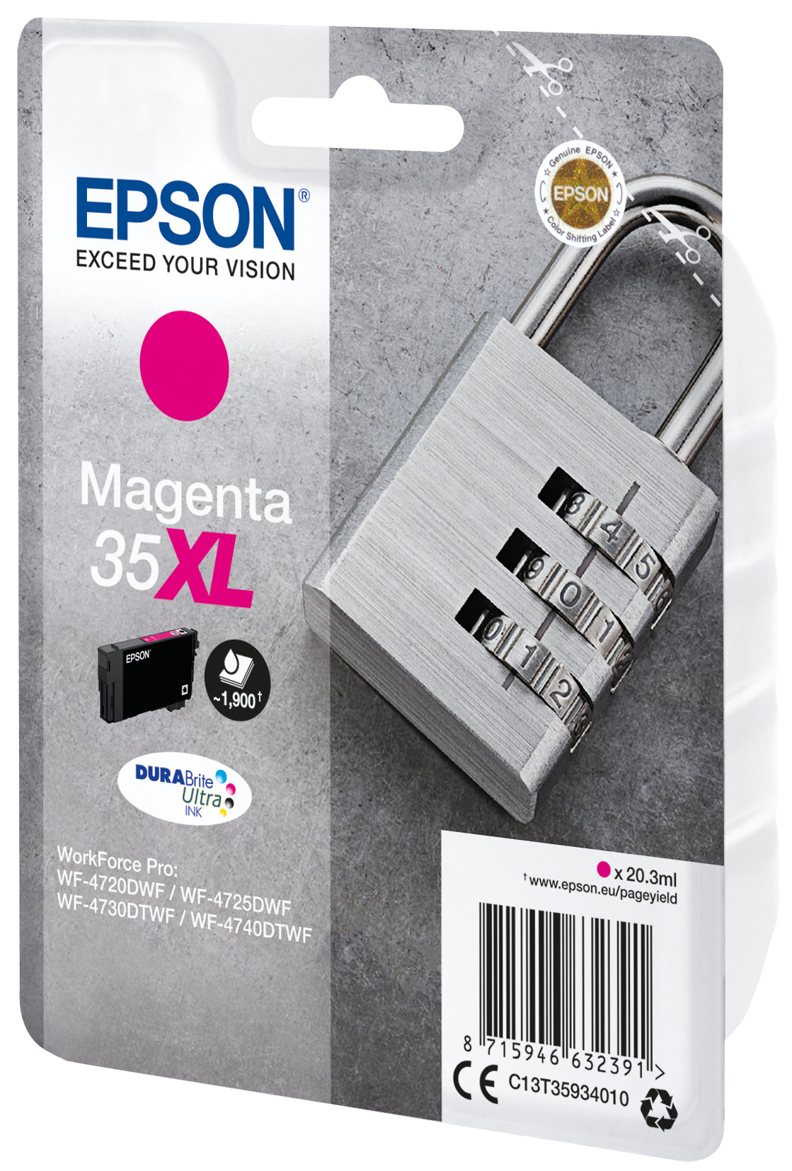 Cartouche Epson magenta xl - rendement élevé 1900 pages