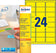 Étiquettes laser 63.5x33.9 mm - jaune fluorescent