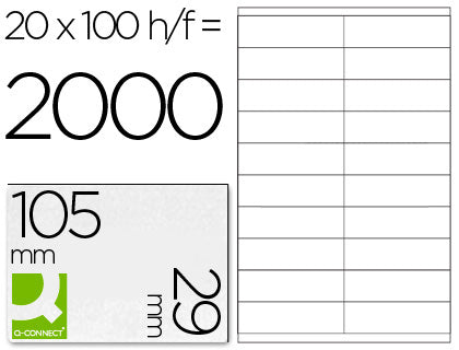 Étiquettes écologiques 105x29mm - 2000 unités