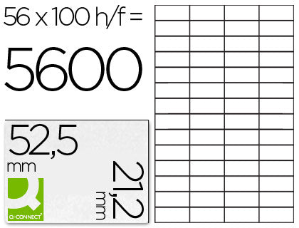 Étiquettes multi-usages 52,5x21,2 mm - pack de 5600