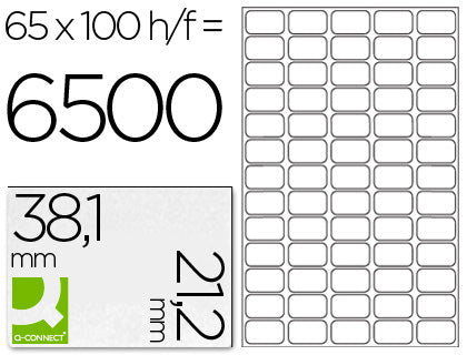 Étiquettes adhésives multi-usages 38.1x21.2 mm - boîte de 6500