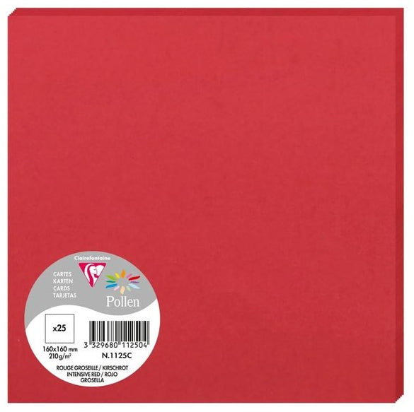 Cartes carrées 160x160 mm - papier 210 g/m² sans acide