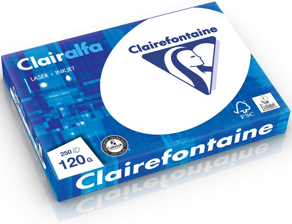Papier a4 Clairalfa 120g - ultra-blanc pour impression couleur