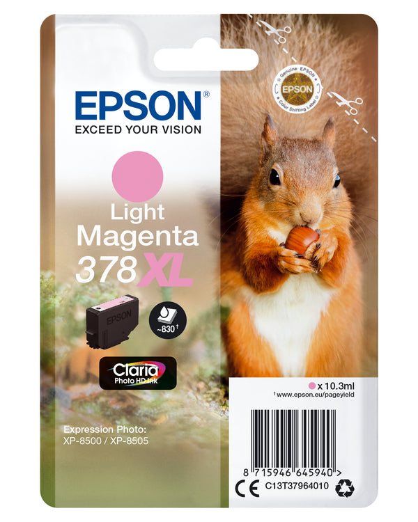 Cartouche d'encre Epson 378xl magenta clair - haute capacité