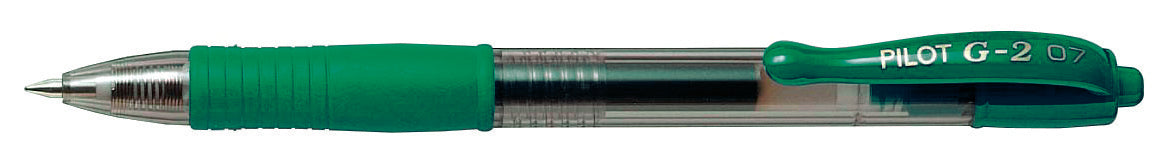 Stylo roller gel pilot g2 0.7 vert - écriture fluide et precise