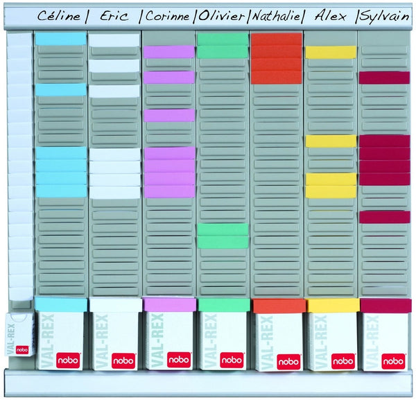 Planning hebdomadaire fiches en T, dimensions:(L)480 x (H)480 mm