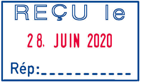 Tampon dateur automatique 4750l1 - encrage bicolore