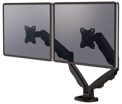 Bras Porte Écran Double Noir - Ergonomie et Flexibilité