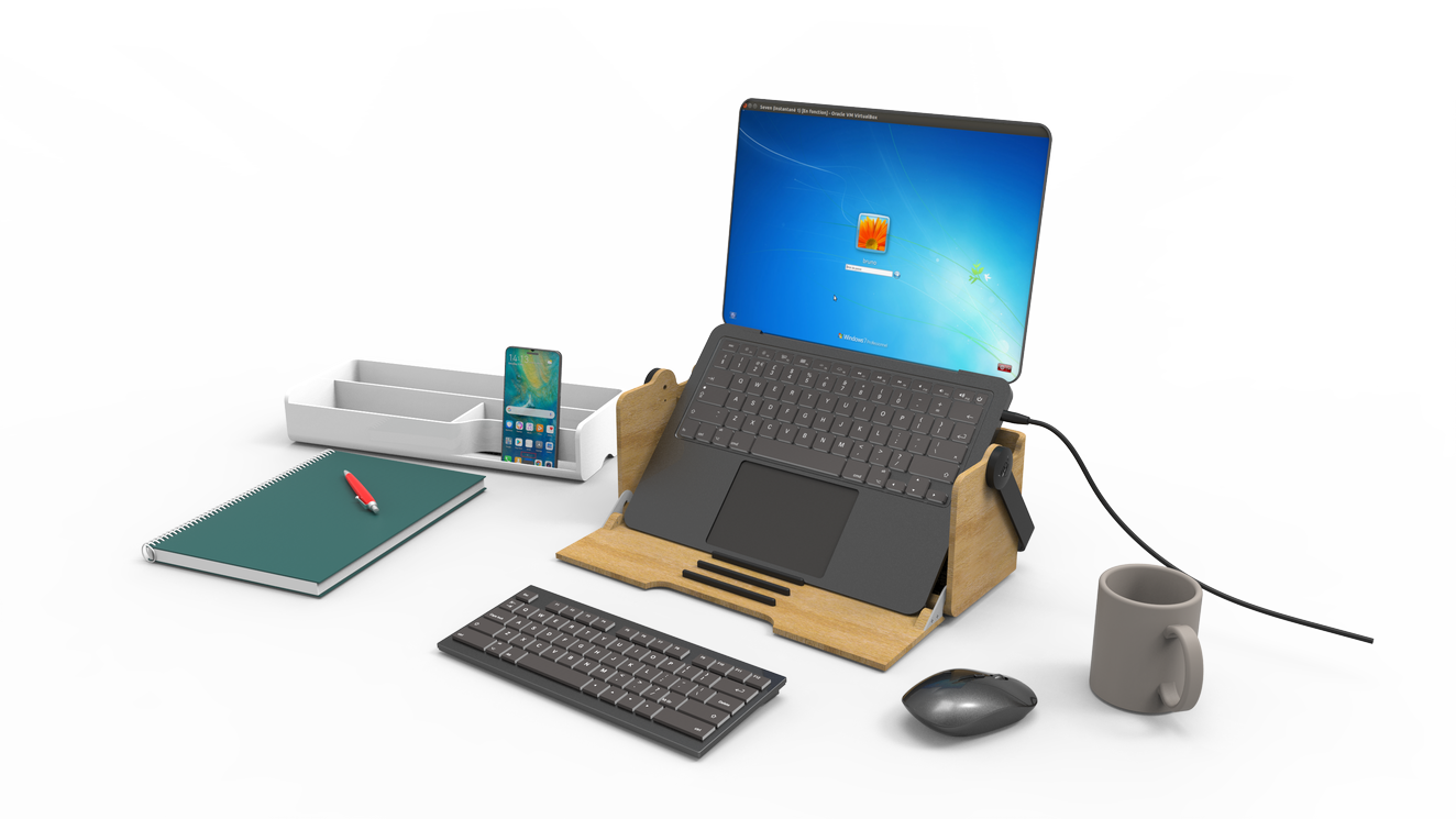 Station de travail ergonomique - rangement et mobilité