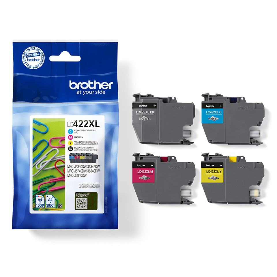 Pack cartouches Brother xl lc422 - haut rendement